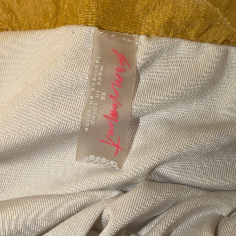 FP Movement The Way Home Shorts Mustard Yellow High Waist Smocked Athletic XS - Picture 2 of 8